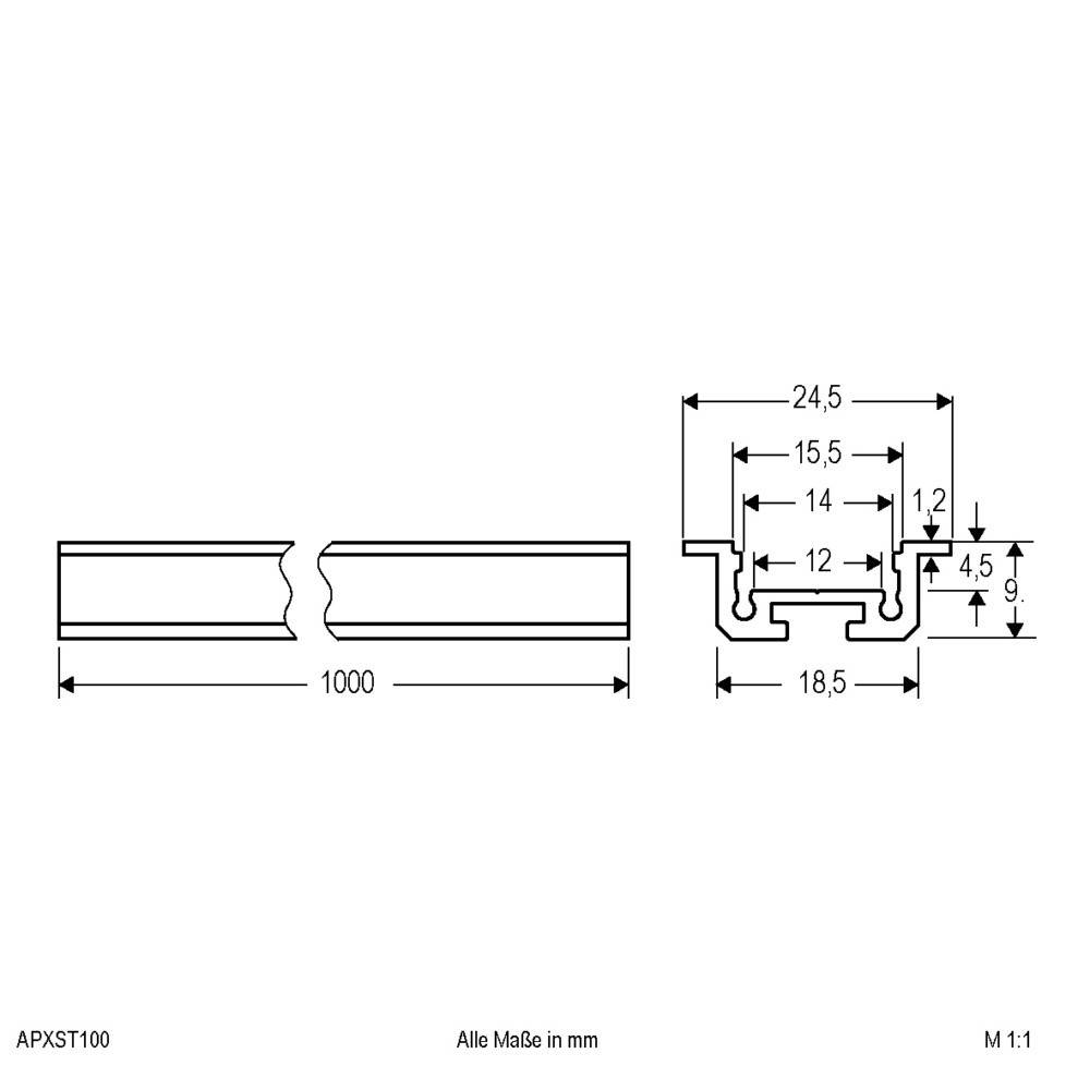 EVN Lichttechnik Alu-Profil APXST100
