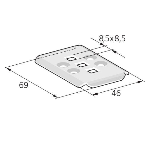 40 Stk. Pflitsch Verbindungslasche GK L X4 S