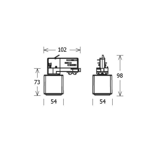 LTS Licht&Leuchten Steckdosenadapter ST-ZSchutzk/4230V sw