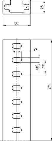 Unex Iso. Tragschiene aus U48X 60202-48