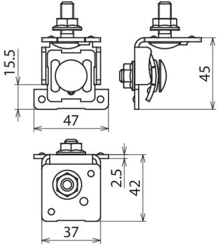DEHN Halter für Metalldach HA M8 SF0.7 8 V2A