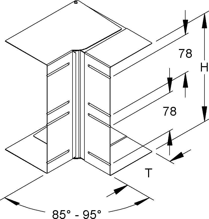 Niedax GK-Inneneck 90Gr. DKIV 220-78T100 R