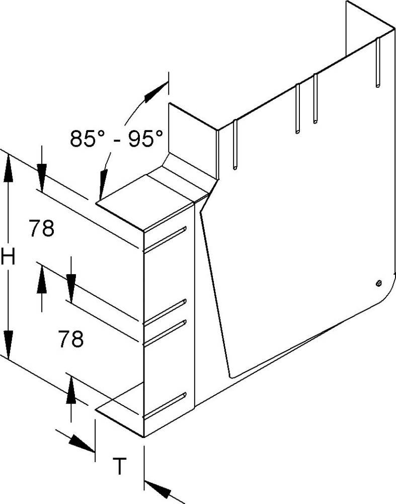 Niedax GK-Vertikaleck 90Gr. DKVV 220-78T60 L