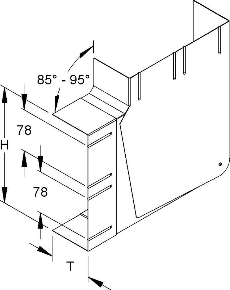 Niedax GK-Vertikaleck 90Gr. DKVV 220-78T80 S