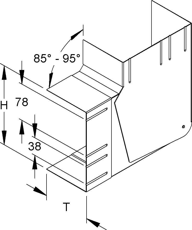 Niedax GK-Vertikaleck 90Gr. DKVVO 170-78T100 L