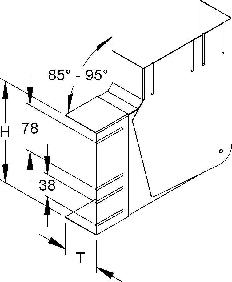 Niedax GK-Vertikaleck 90Gr. DKVVO 170-78T60 L