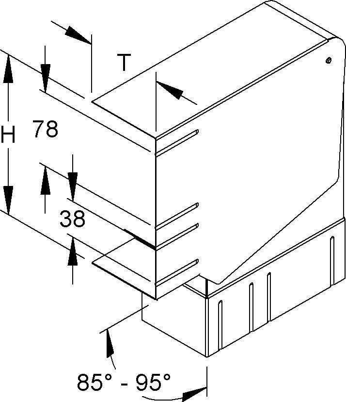 Niedax GK-Vertikaleck 90Gr. DKVVU 170-78T80 S