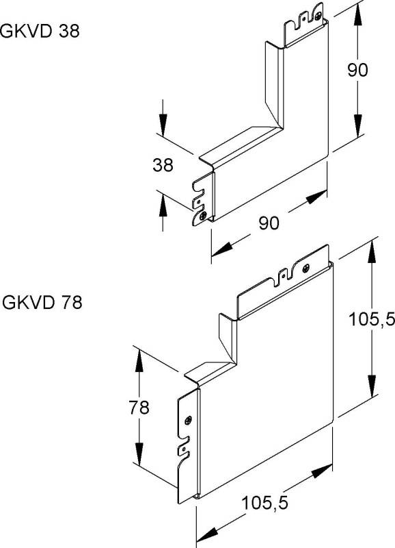 Niedax Vertikaleck-Deckel GKVD 78 S