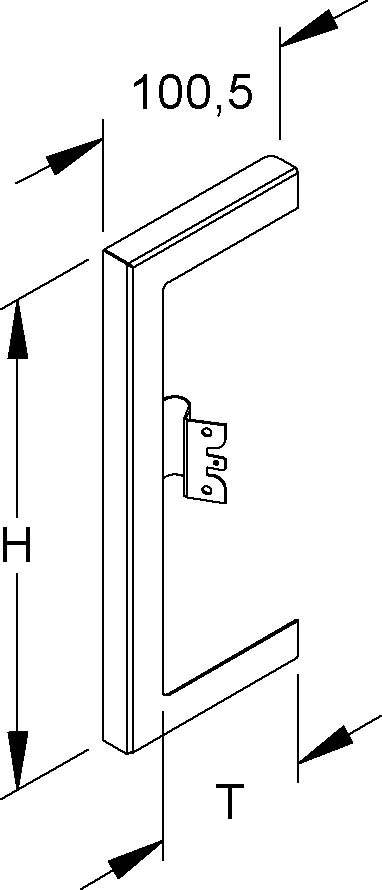 10 Stk. Niedax GK-Wandabschlussblende li GWBL 213T80 R