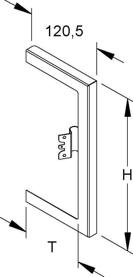 10 Stk. Niedax GK-Wandabschlussblende re GWBR 213T100 L