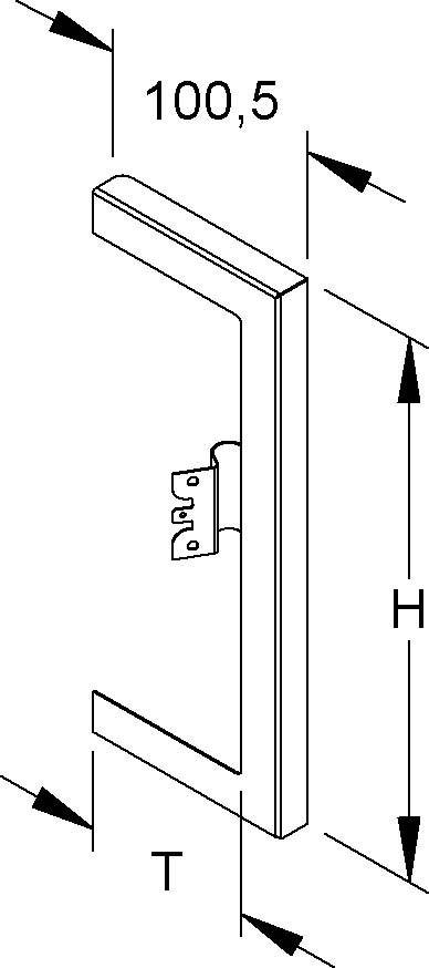 10 Stk. Niedax GK-Wandabschlussblende re GWBR 213T80 WA