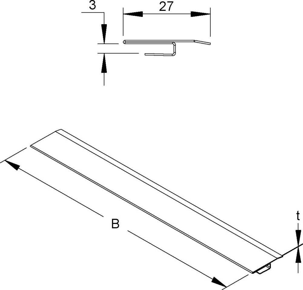 Niedax Deckelstoßleiste Y-Form DSLY 3.0/400 S