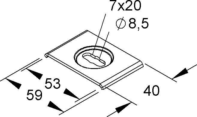 Niedax Aufhängelasche GTL 40 E4