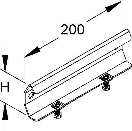 Niedax Verbinder 200mm KRRV 55/200 F