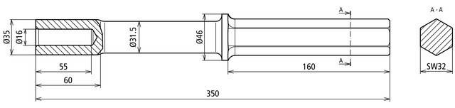 DEHN Hammereinsatz HETE25SW32VHACSTBLAN