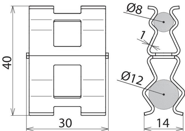 DEHN Bewehrungsklemme DCBK8RD12STBLANK