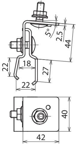 DEHN Halter für Metalldach HAM8KF18.22V2A