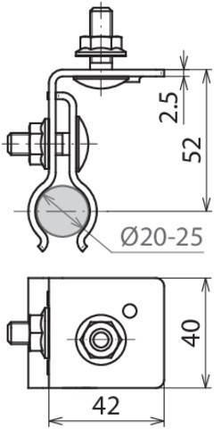 DEHN Halter für Metalldach HAM8RSF20.25V2A
