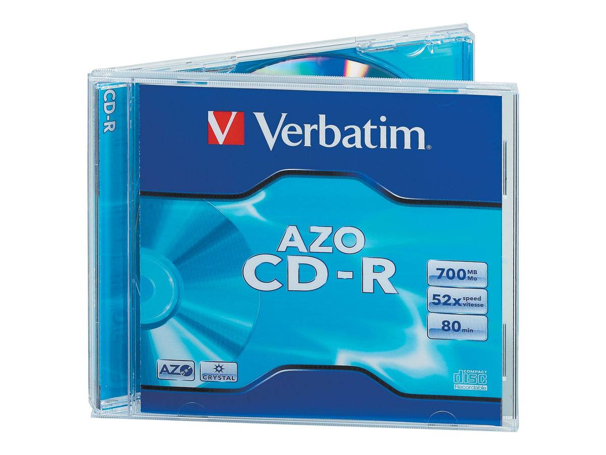 Verbatim AZO Crystal - 10 x CD-R - 700 MB 52x - Jewel Case (Schachtel)