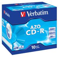 Verbatim AZO Crystal - 10 x CD-R - 700 MB 52x - Jewel Case (Schachtel)