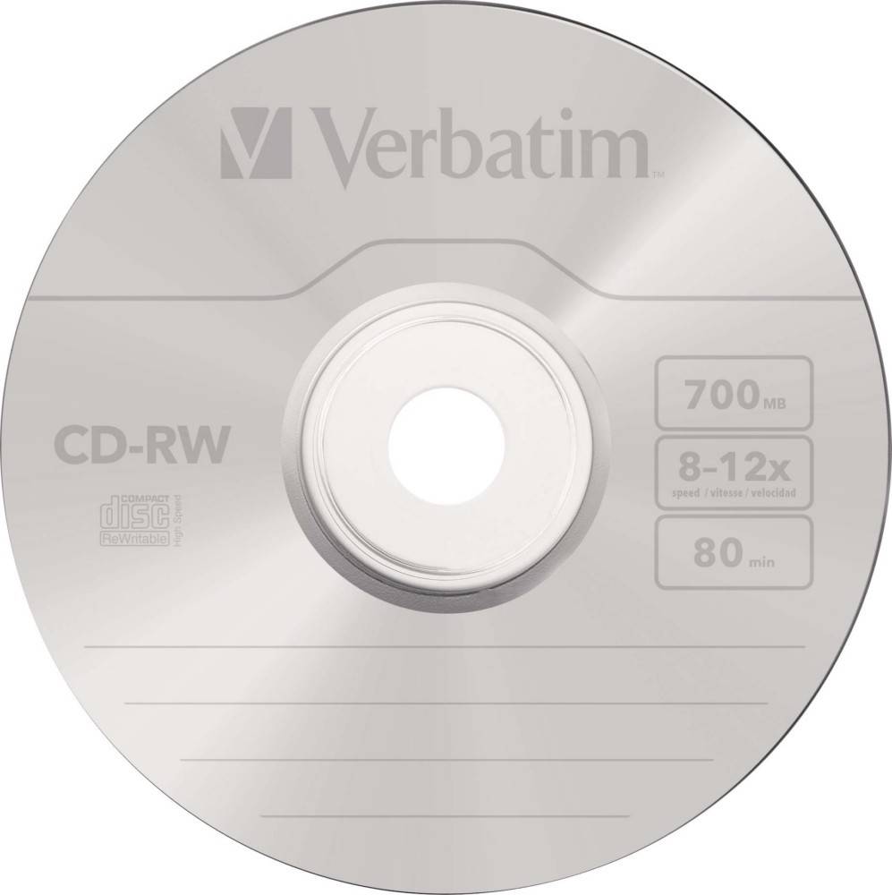 Verbatim CD-RW 80Min/700MB/8-12x VERBATIM 43480(VE10)
