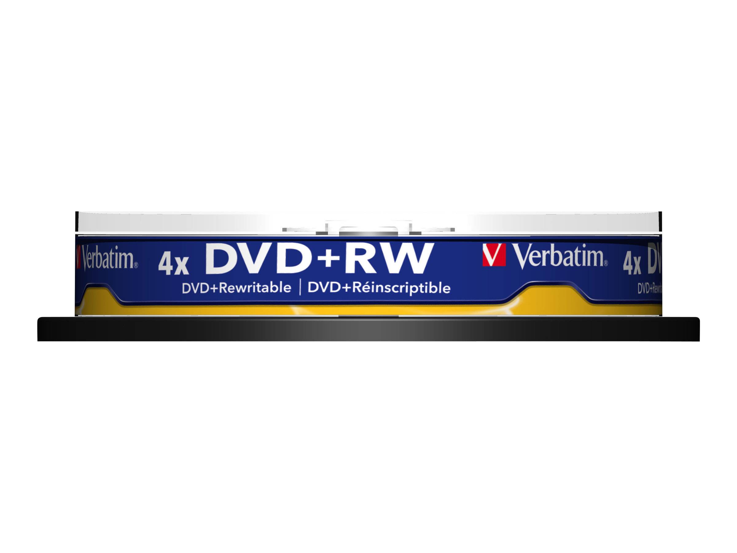 Verbatim - 10 x DVD+RW - 4.7 GB (120 Min.) 4x