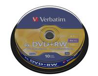 Verbatim - 10 x DVD+RW - 4.7 GB (120 Min.) 4x
