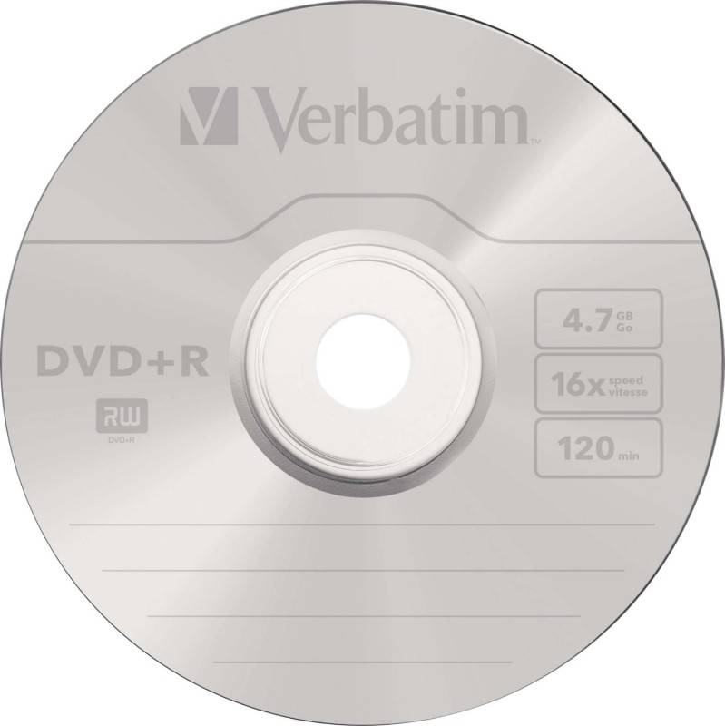 Verbatim DVD+R 4.7GB/120Min/16x VERBATIM 43551(VE100