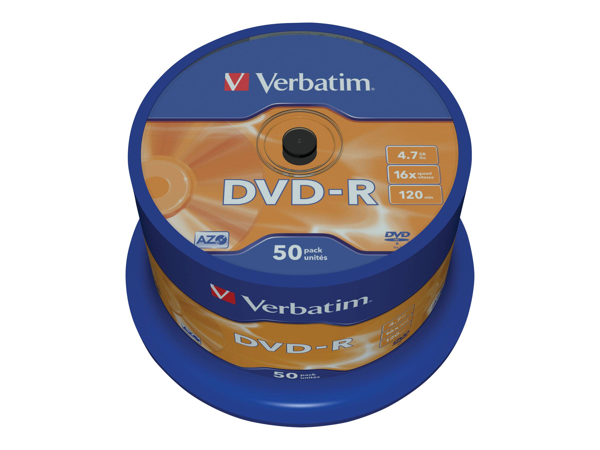 Verbatim - 50 x DVD-R - 4.7 GB 16x - mattsilber
