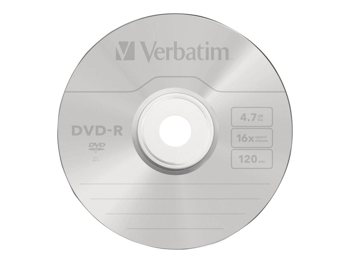 Verbatim - 100 x DVD-R - 4.7 GB 16x - mattsilber