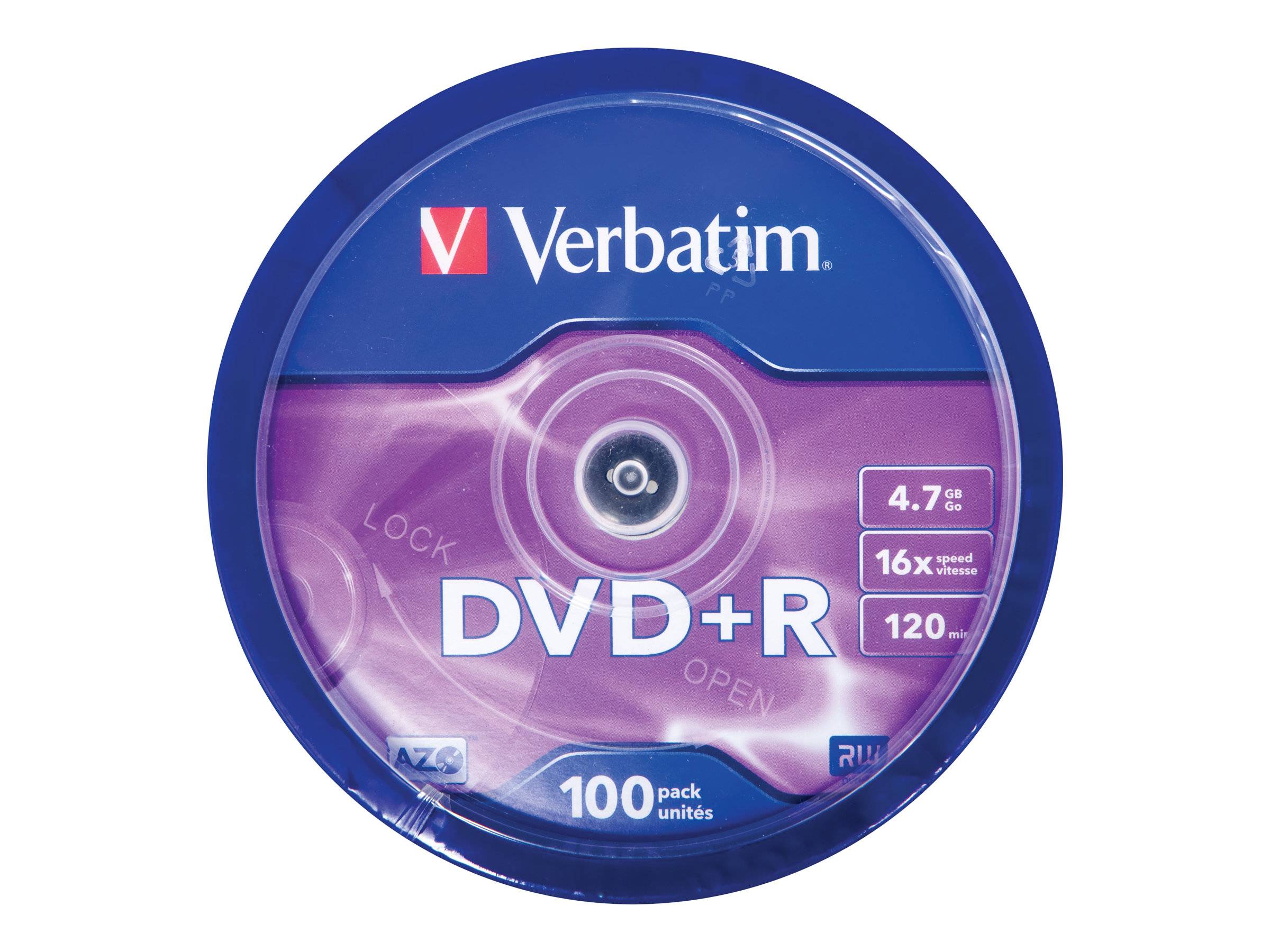 Verbatim - 100 x DVD+R - 4.7 GB 16x - mattsilber