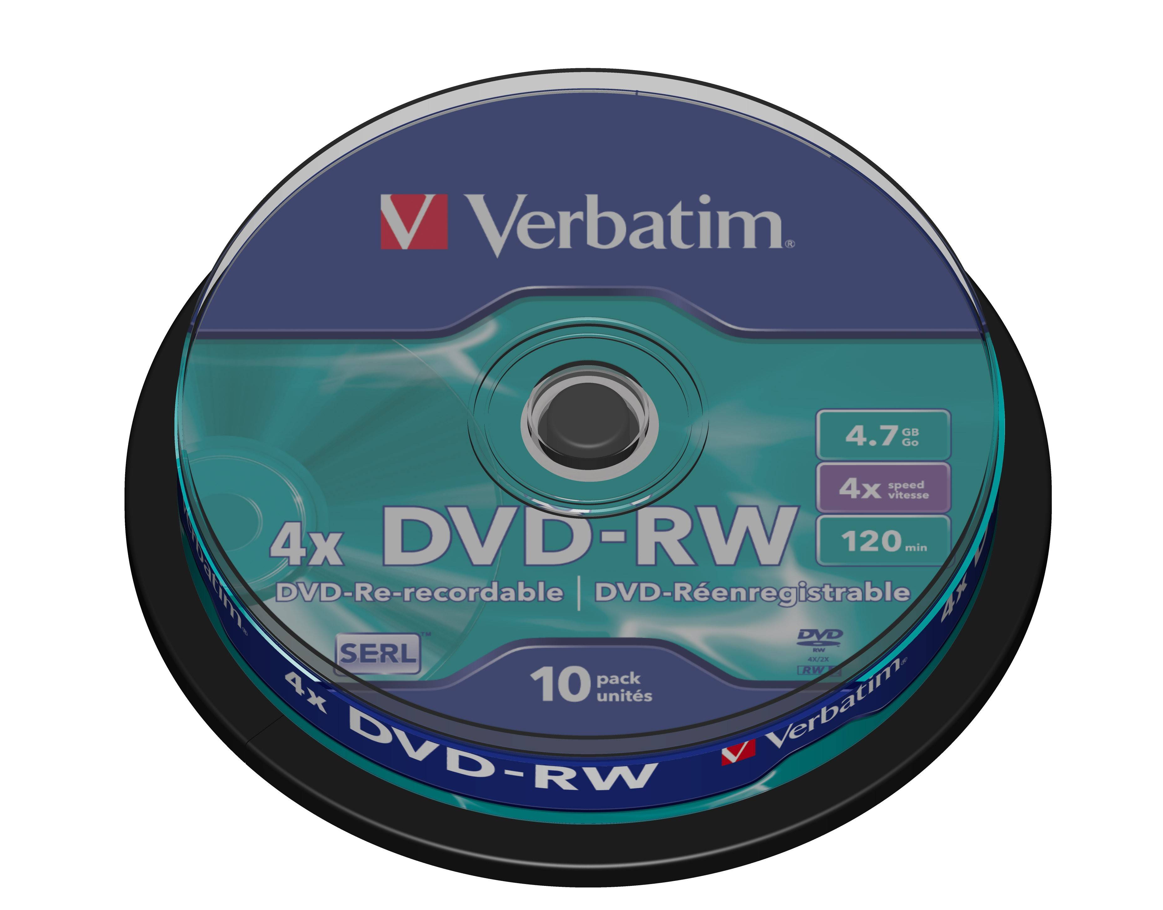 Verbatim DataLifePlus - 10 x DVD-RW - 4.7 GB 4x
