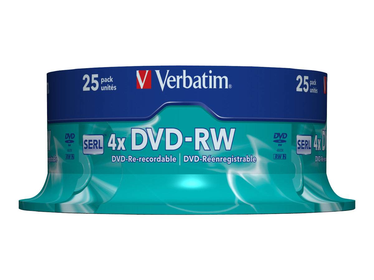 Verbatim - 25 x DVD-RW - 4.7 GB (120 Min.) 4x