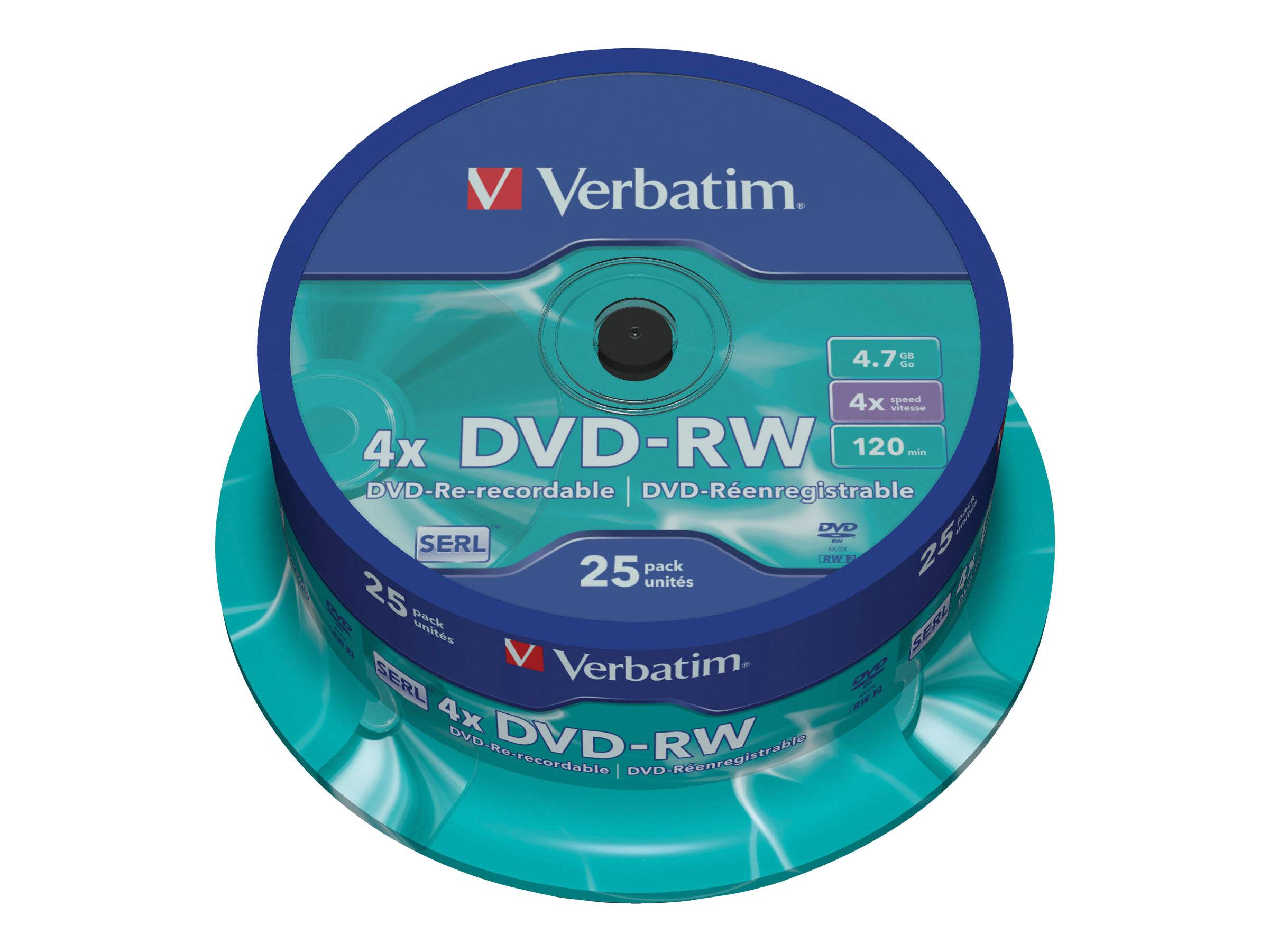 Verbatim - 25 x DVD-RW - 4.7 GB (120 Min.) 4x