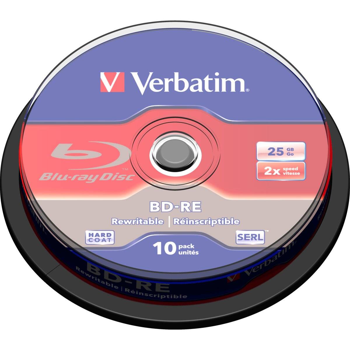 Verbatim BD-RE 25GB/1-2x Cakebox (10 Disc)