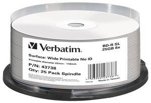 Verbatim - 25 x BD-R - 25 GB 6x - breite bedruckbare Oberfläche