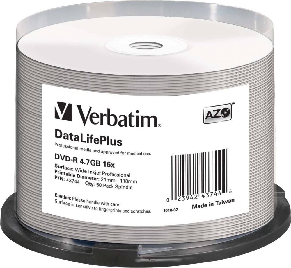 Verbatim DVD-R 4.7GB/120Min/16x VERBATIM 43744(VE50)