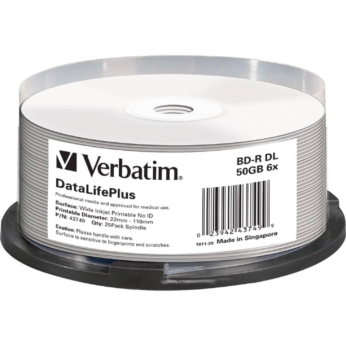 Verbatim BD-R DL 50GB/1-6x Cakebox (25 Disc)