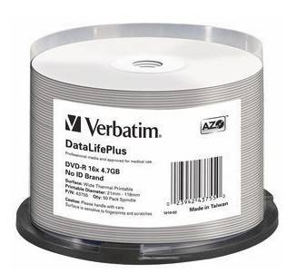 Verbatim DataLifePlus - 50 x DVD-R - 4.7 GB 16x