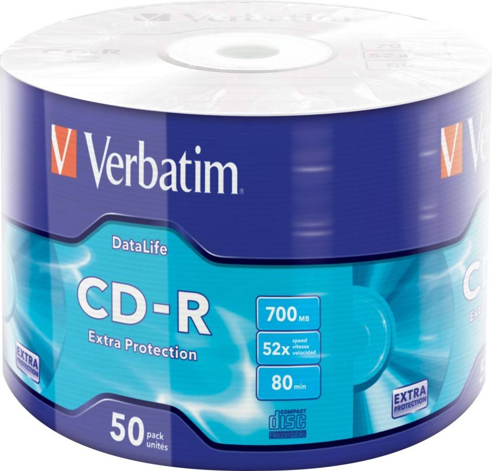 Verbatim CD-R 80Min/700MB/52x VERBATIM 43787(VE50)