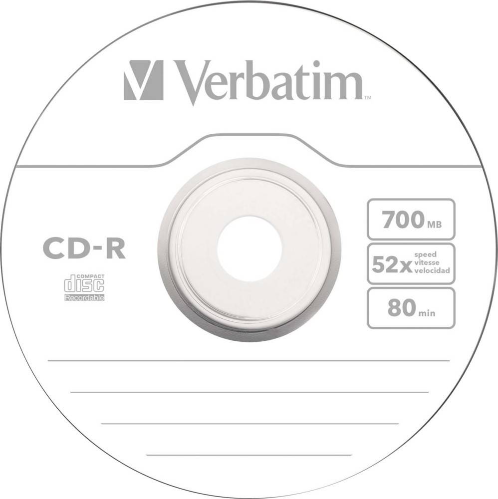 Verbatim CD-R 80Min/700MB/52x VERBATIM 43787(VE50)