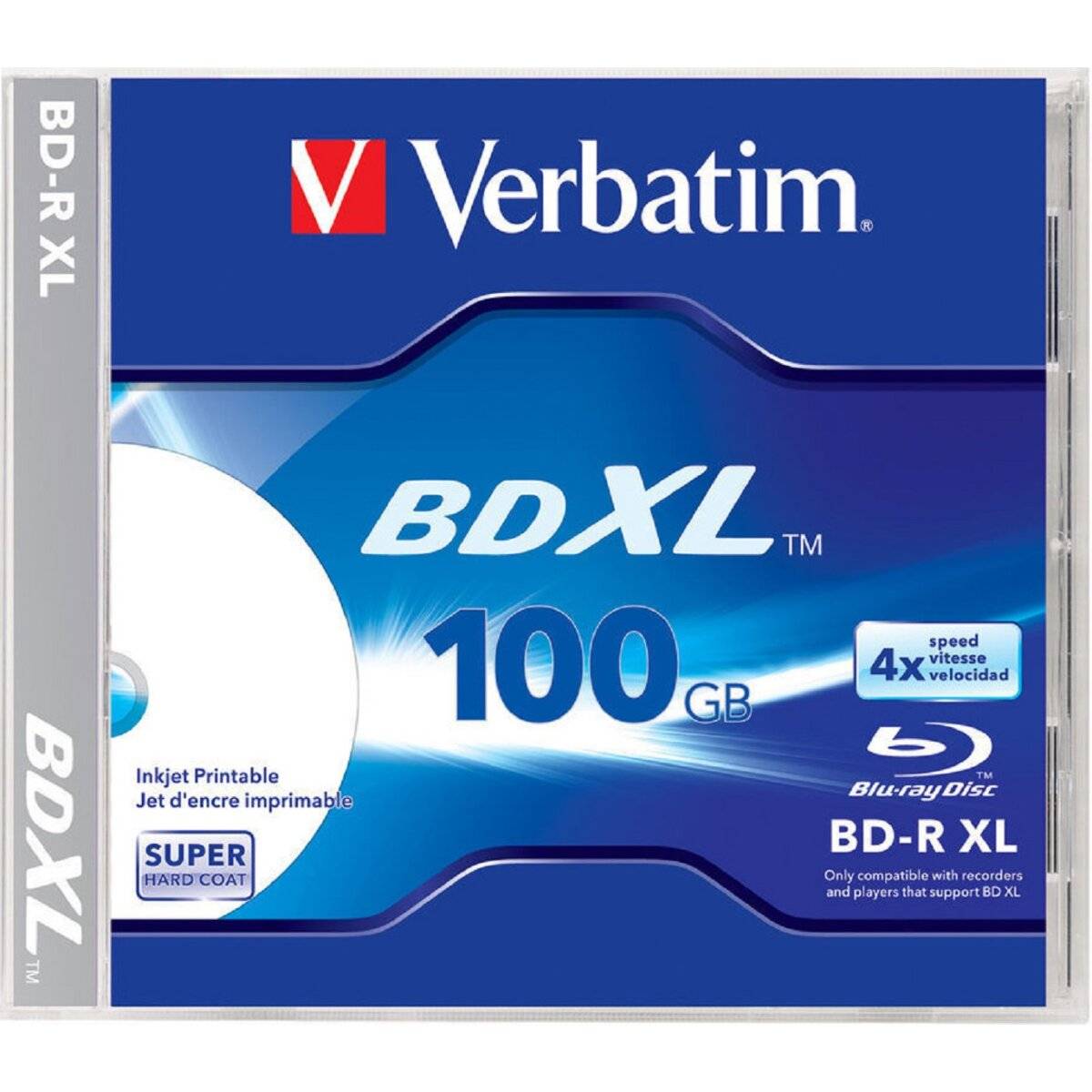 Verbatim BD-R XL 100GB/2-4x Jewelcase (1 Disc)