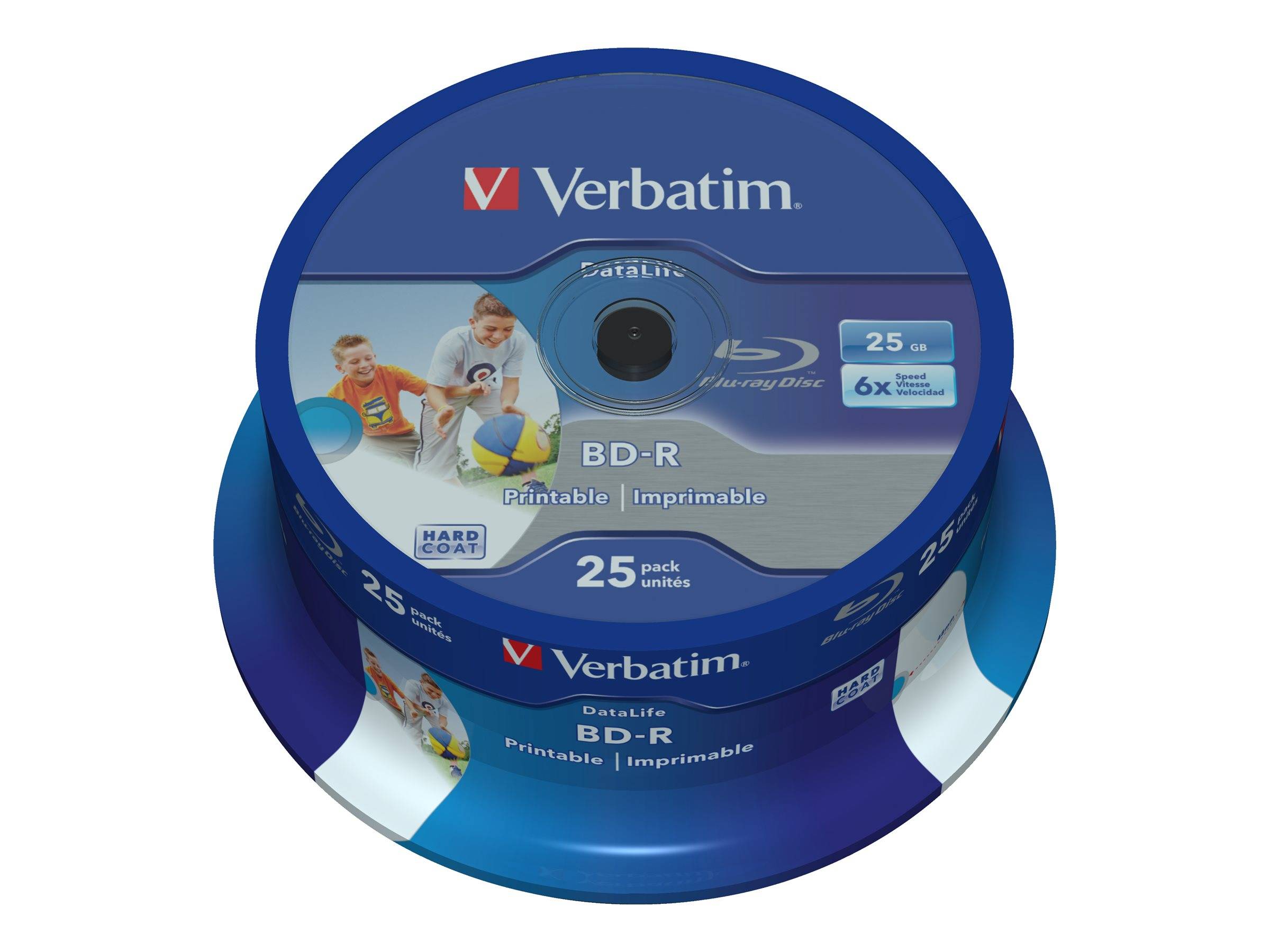 Verbatim DataLife - 25 x BD-R - 25 GB 6x - mit Tintenstrahldrucker bedruckbare Oberfläche