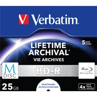 Verbatim M-DISC BD-R 25GB/1-4x Jewelcase (5 Disc) Verbatim M-DISC BD-R 25GB/1-4x Jewelcase (5 Disc)