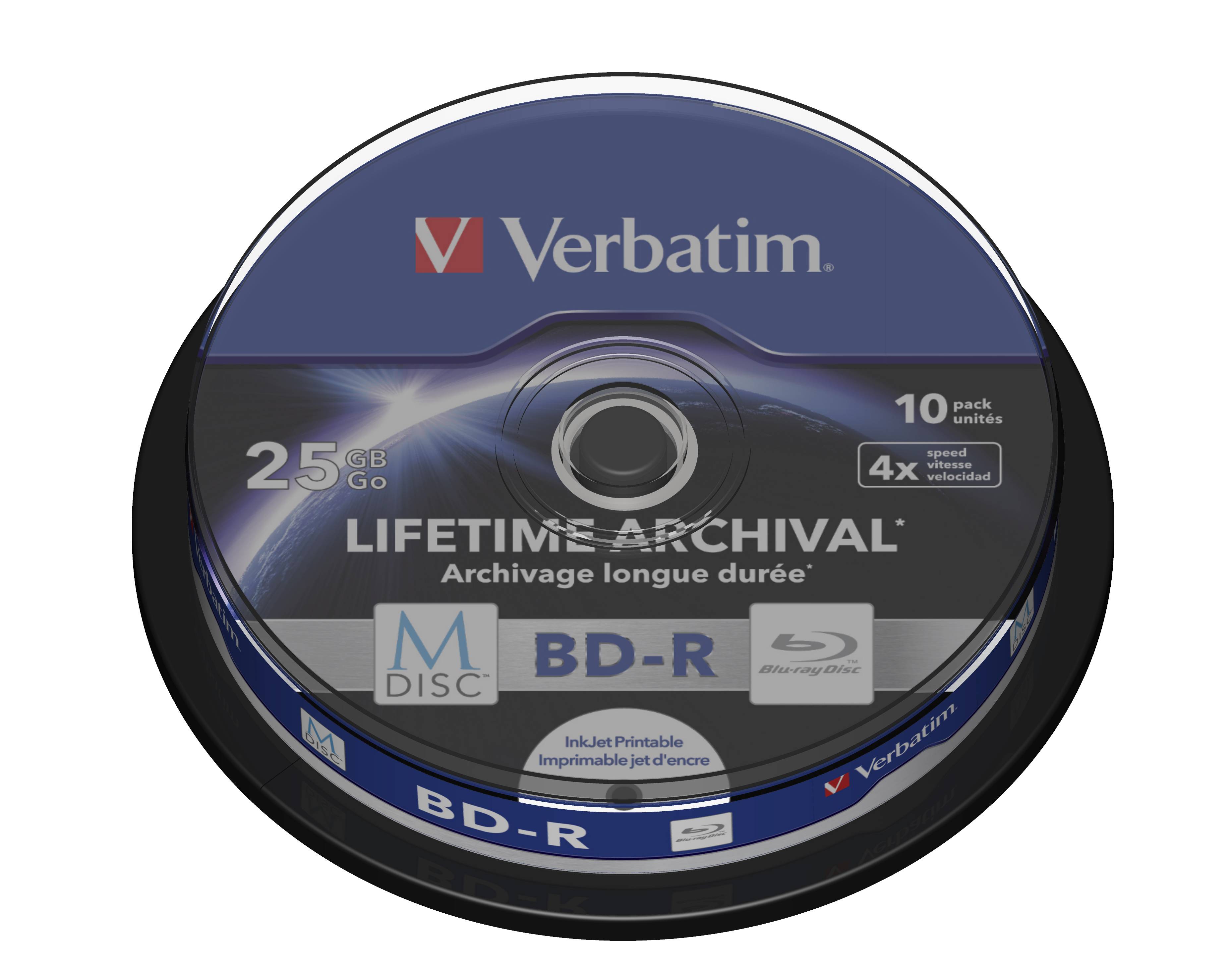 Verbatim M-Disc - 10 x BD-R - 25 GB 4x - mit Tintenstrahldrucker bedruckbare Oberfläche