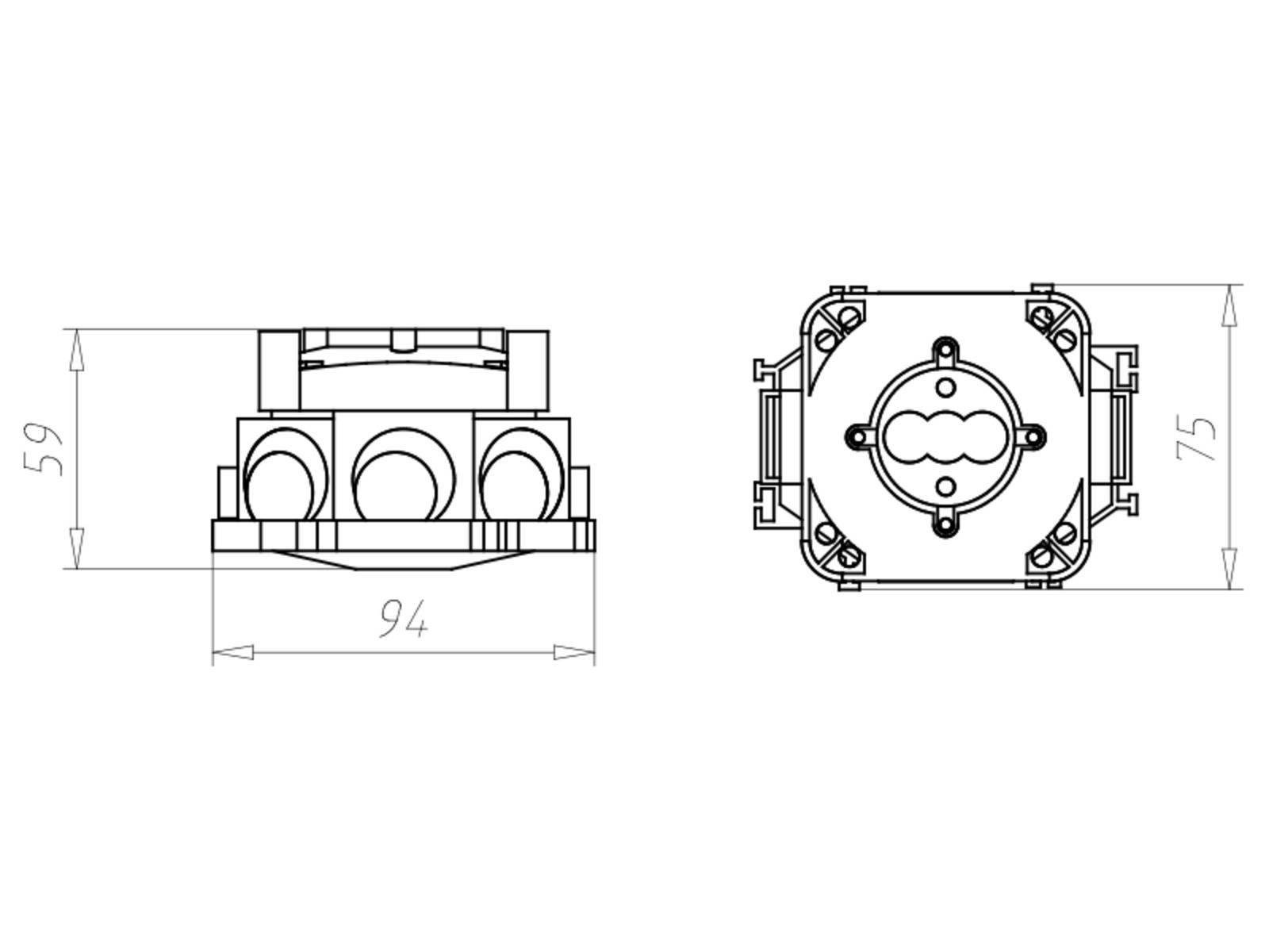 Kaiser Wandleuchten-Anschlussdose 1248-01