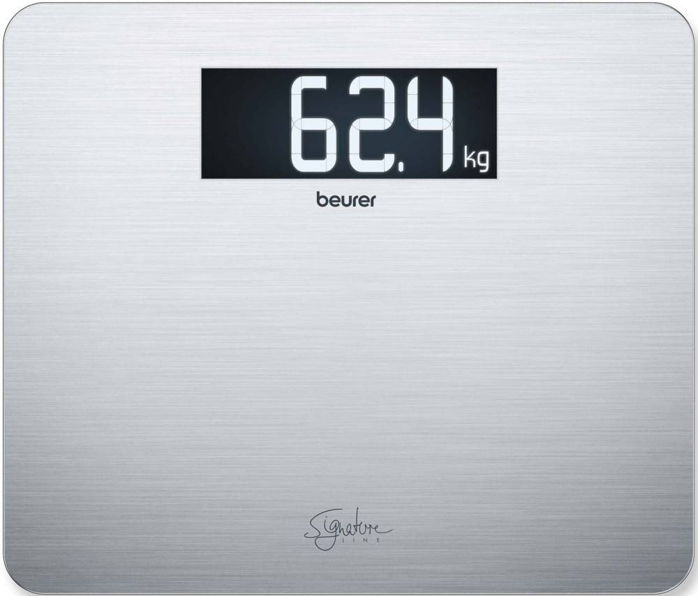 4 Stk. Beurer Edelstahlwaage XXL-Display GS 405 Edelstahl Sig