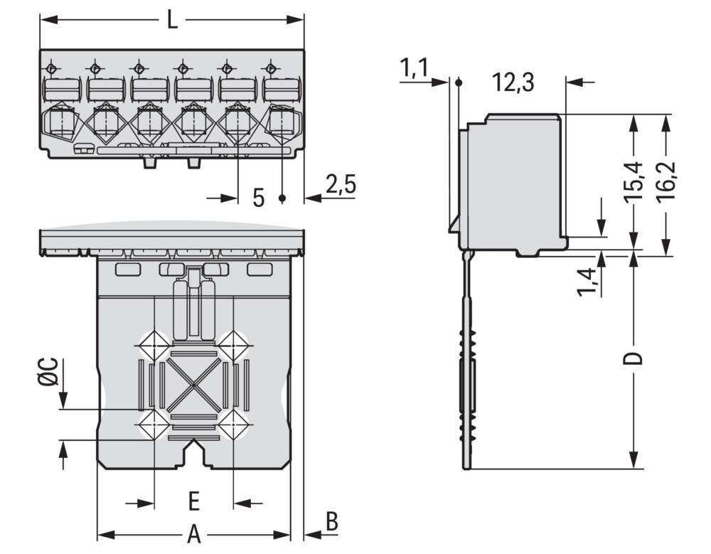 WAGO GmbH & Co. KG 1-Leiter-Federleiste 2092-1102/000-5000