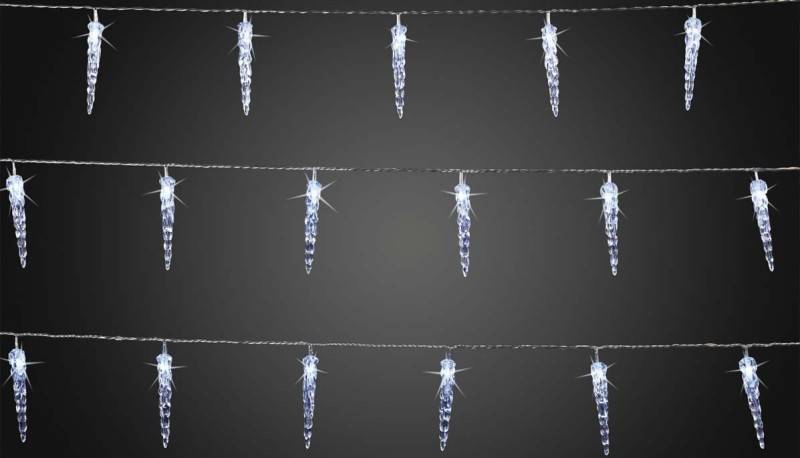6 Stück Hellum LED-Eiszapfen-Lichterkette 564433