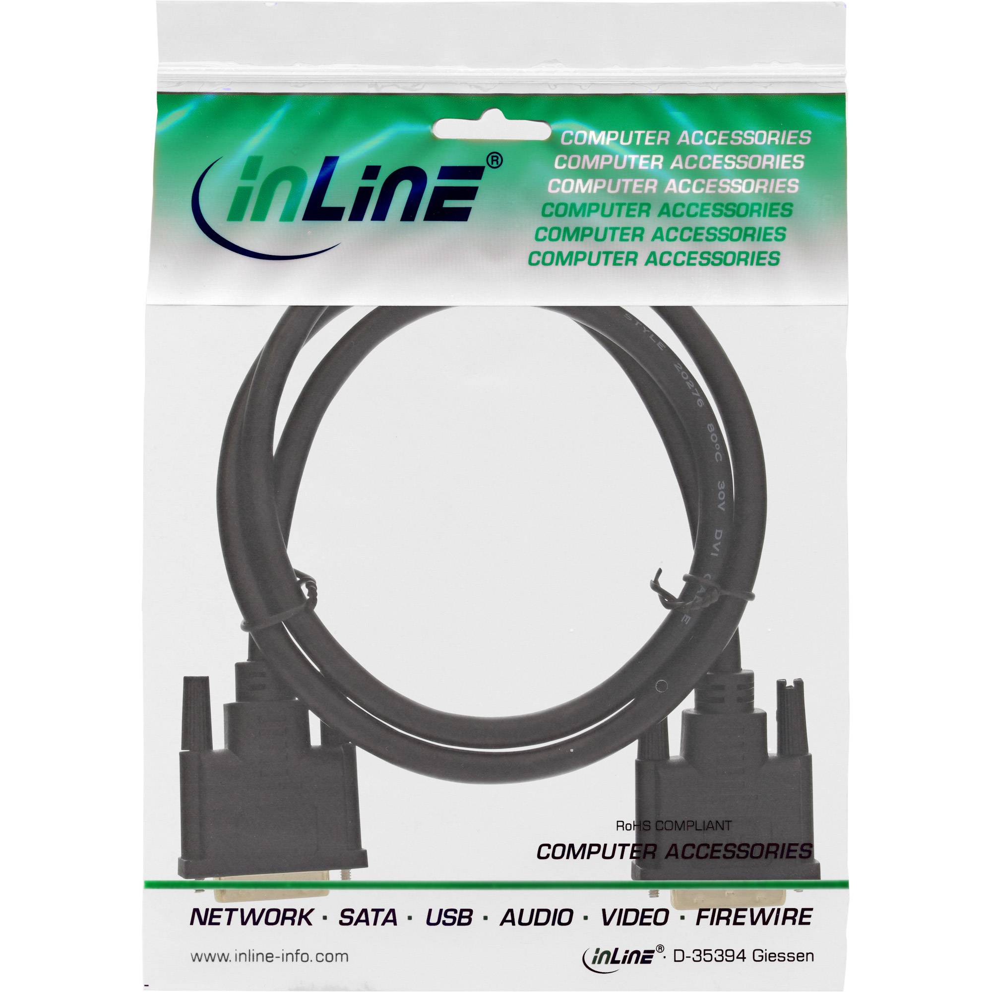 INLINE - DVI-D Anschlusskabel Premium - digital 24+1 ST / ST - Dual Link - 15m